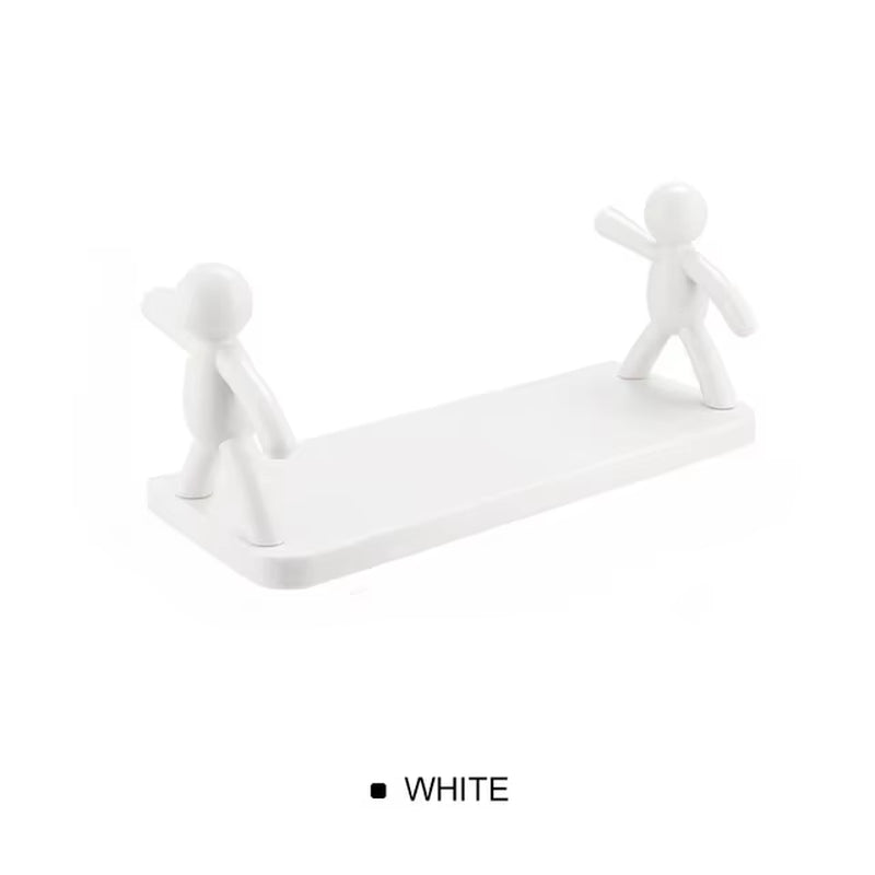 Wall-Mounted Bathroom Shelf Partition Storage Rack for Cosmetic Kitchen Organizer Plastic Shelf Household Bathroom Accessories